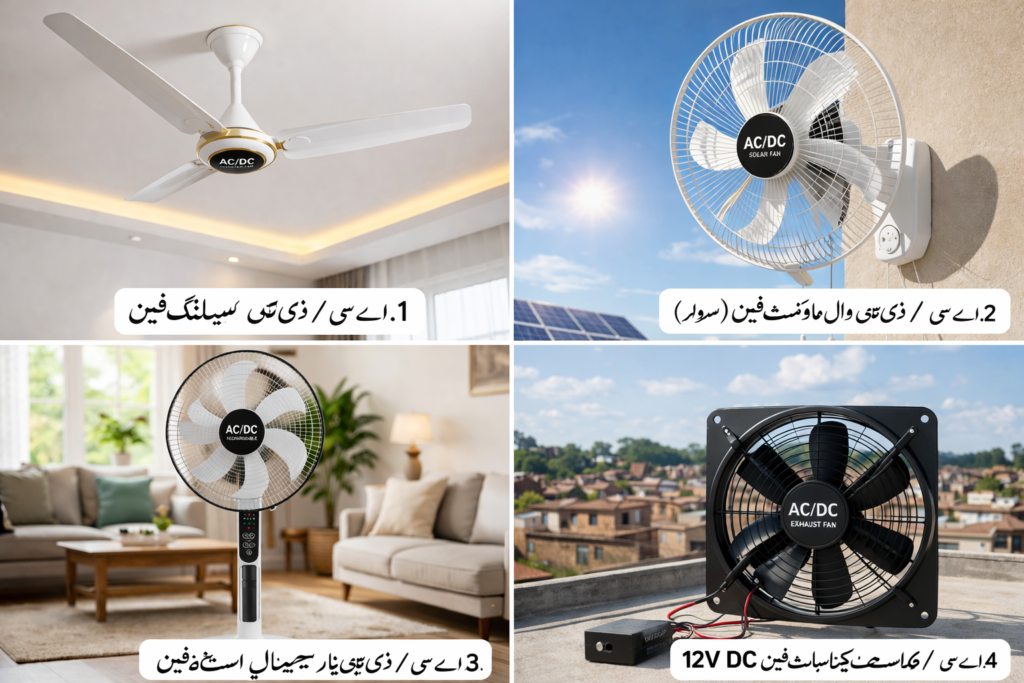 اے سی ڈی سی پنکھوں